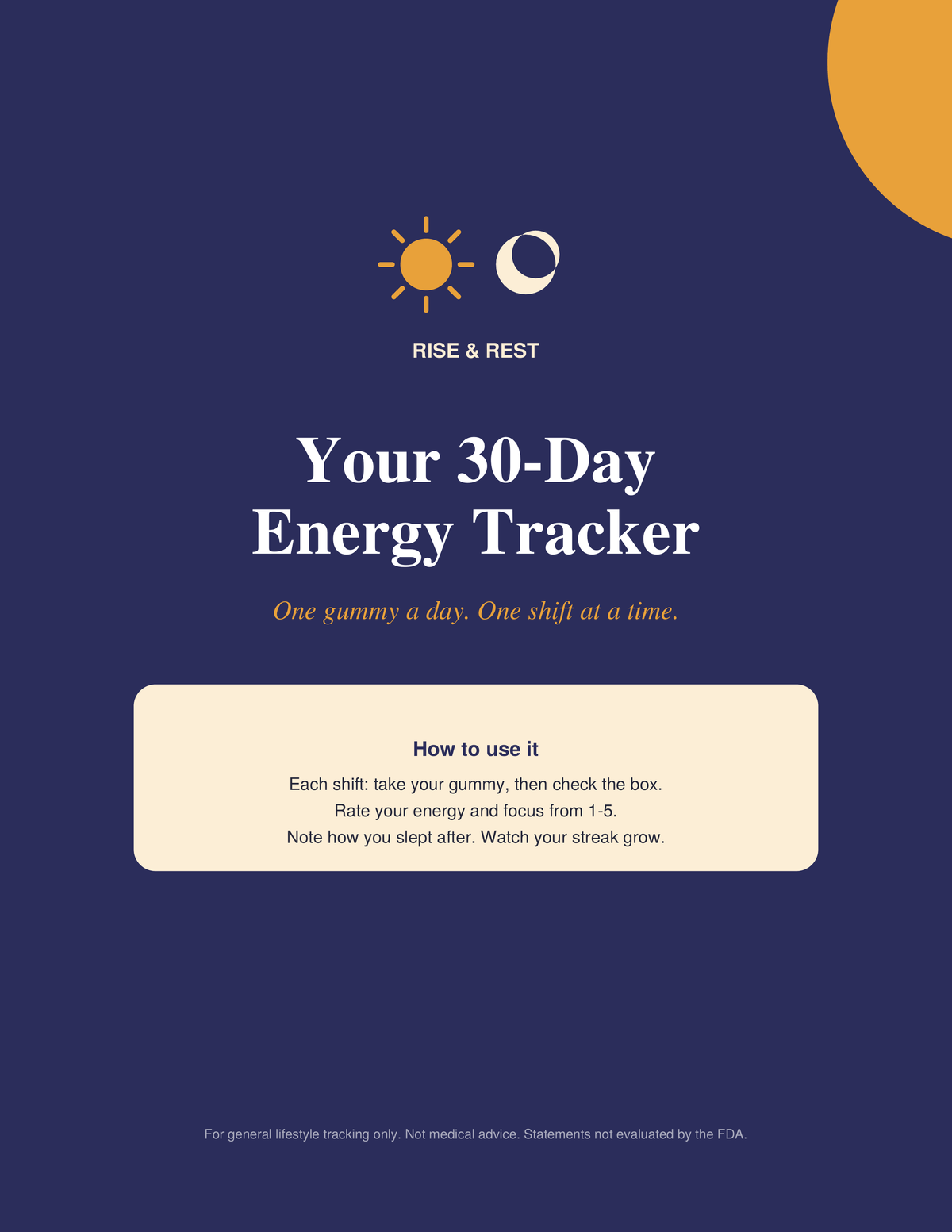 Your 30-Day Energy Tracker